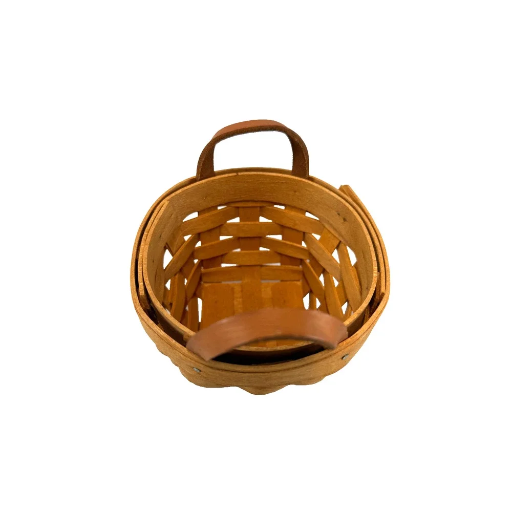 1995 Longaberger Thyme Basket w/Holly Liner & Protector 4.5